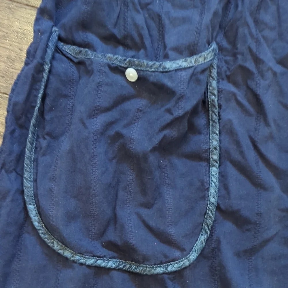 Sur La Table Blue Denim-Style Apron with Eiffel Tower Detail